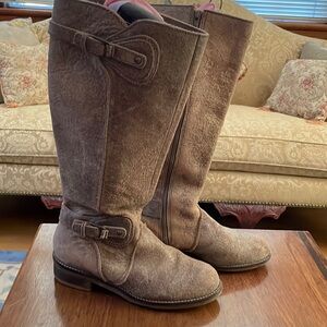 SCHULER & SONS PHILADELPHIA BROWN LEATHER DISTRESSED BOOTS 7 ANTHROPOLOGIE